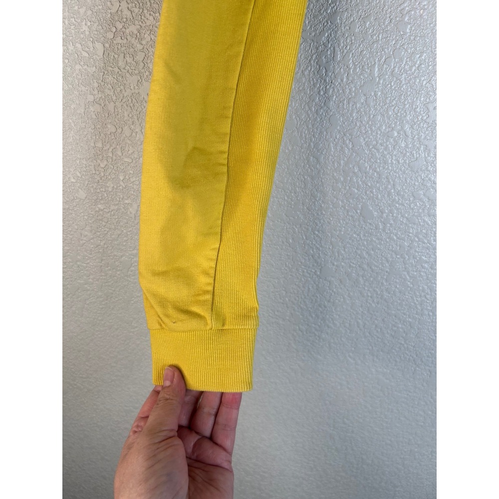 Gymshark Women's Yellow Logo Cropped Long Sleeve Sweatshirt Size XS - Picture 3 of 6